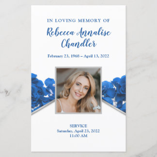 Tarjeta conmemorativa del funeral de los Rosas Azu