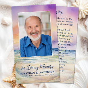 Tarjeta conmemorativa del funeral de Sunset Beach