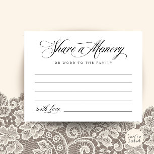 Tarjeta conmemorativa del servicio funerario para