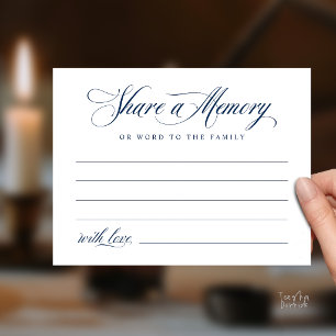 Tarjeta conmemorativa del servicio funerario para