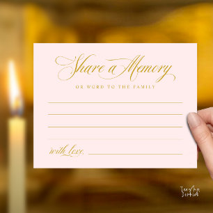 Tarjeta conmemorativa del servicio funerario para 