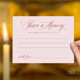 Tarjeta conmemorativa del servicio funerario para