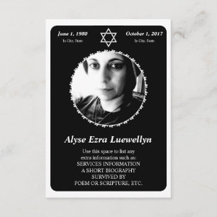 tarjeta conmemorativa: elegante estrella de David