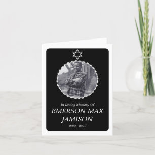 tarjeta conmemorativa: elegante estrella de david