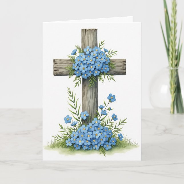 Tarjeta conmemorativa floral rústica (Anverso)
