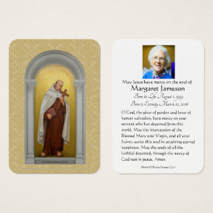 Tarjeta conmemorativa funeral santa de San Juan de