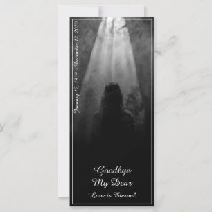 Tarjeta conmemorativa Hacia la luz - adiós, querid