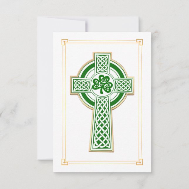 Tarjeta conmemorativa irlandesa de la bendición (Reverso)