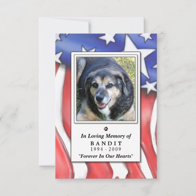 Tarjeta conmemorativa mascota 3.5"x5" - Bandera de (Anverso)