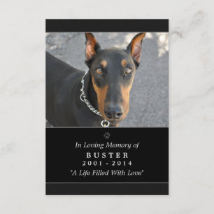 Tarjeta conmemorativa mascota 3.5"x5" negro - Dios
