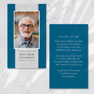 Tarjeta conmemorativa moderna de fotografía gris a