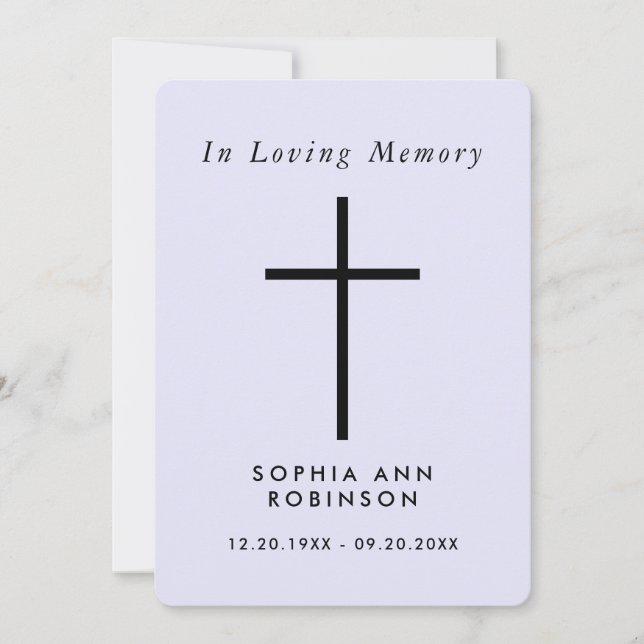 Tarjeta conmemorativa moderna de lavanda púrpura d (Anverso)