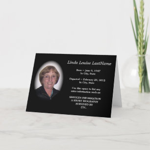 tarjeta conmemorativa (negro)