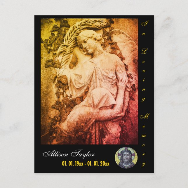 Tarjeta conmemorativa o funeral personalizada, Áng (Anverso)