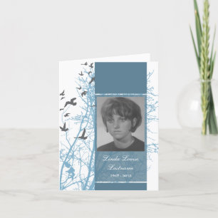 tarjeta conmemorativa: pájaros de silueta