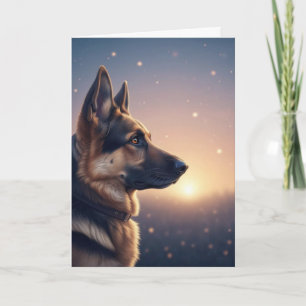 Tarjeta conmemorativa para perro mascota Pastor Al