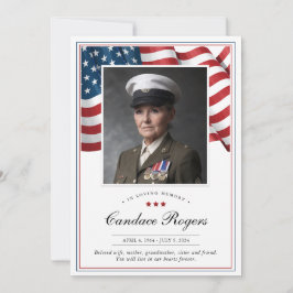 Tarjeta conmemorativa patriótica tarjeta de agrade