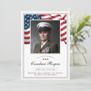 Tarjeta conmemorativa patriótica Tarjeta de agrade