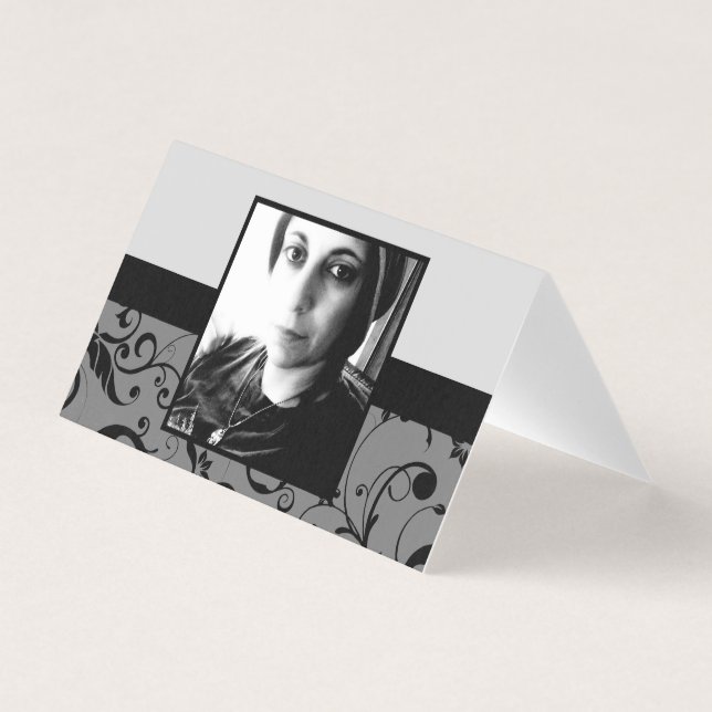 tarjeta conmemorativa plegada de damasco profesion (Anverso)