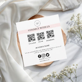 Tarjeta Connect With Us Social Media Sign | Business