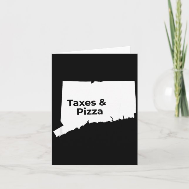 Tarjeta Connecticut Taxes &amp; Connecticut Zza  (Anverso)
