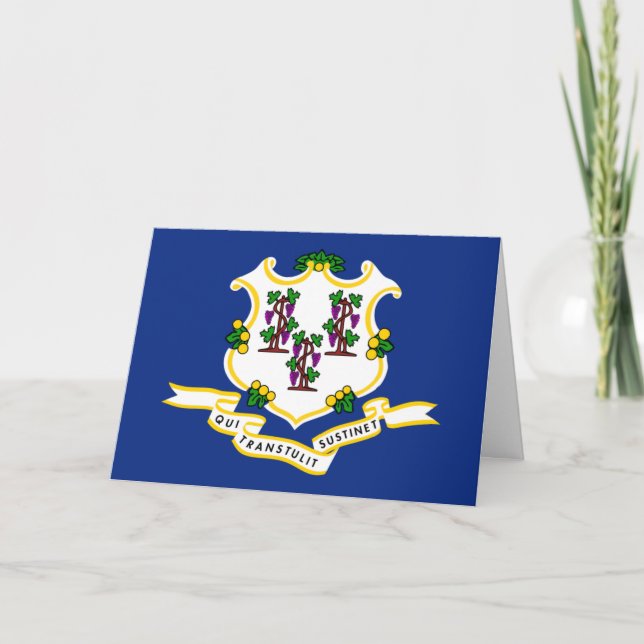 Tarjeta Connecticuter Flag, Flag of Connecticut (Anverso)