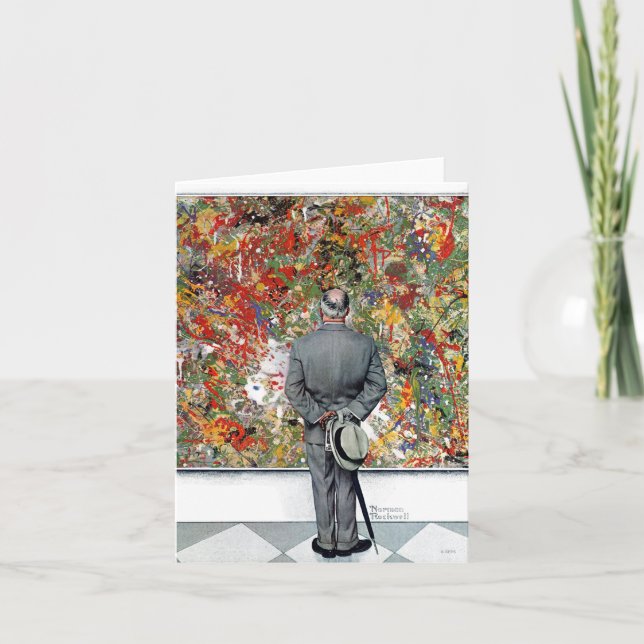 Tarjeta Connoseur de arte por Norman Rockwell (Anverso)