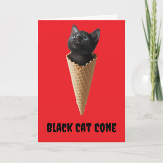 Tarjeta Cono de gato negro