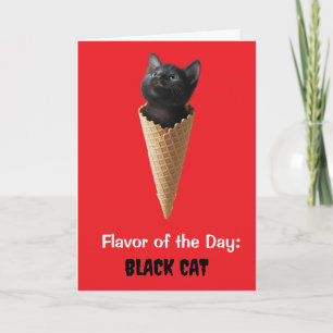 Tarjeta Cono de gato negro