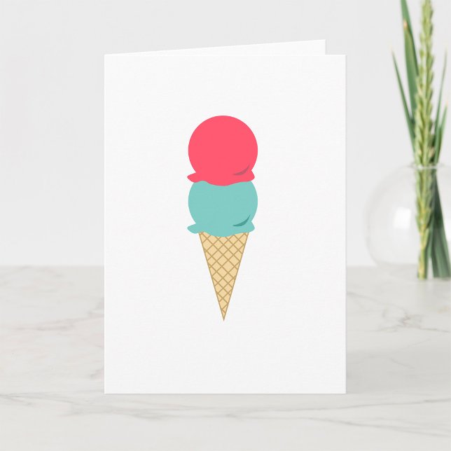 Tarjeta Cono de Helado Doble Whimsical (Subido por el creador)