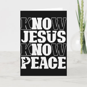 Tarjeta Conoce Jesús Conoce Paz Religión Dios Iglesia Cris