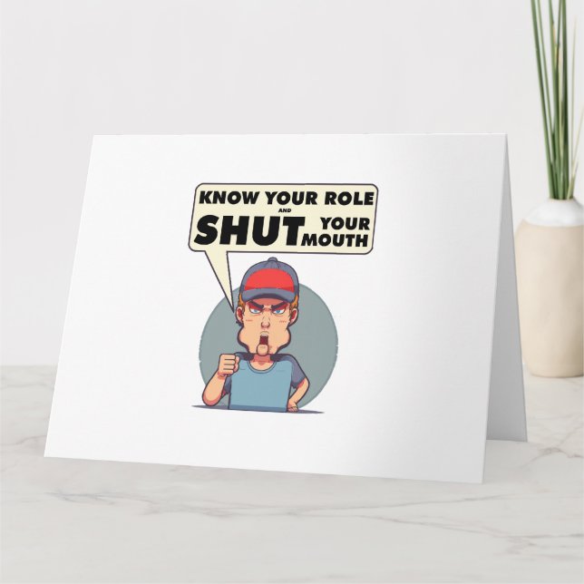 Tarjeta Conoce tu rol y cierra la boca (Anverso)