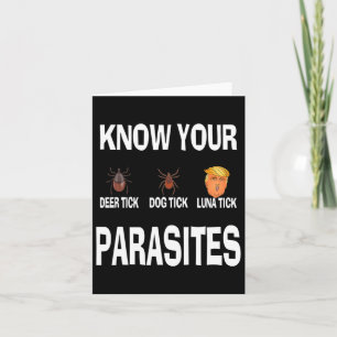 Tarjeta Conoce tus parásitos anti-trump resiste regalo gra