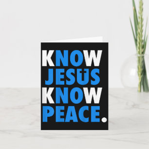 Tarjeta Conocer a Jesús Conocer Paz No Jesús No Paz Cristi