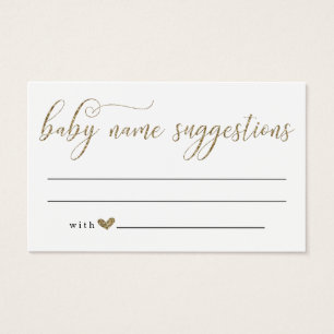 Tarjeta conocida para Baby Shower - oro de las