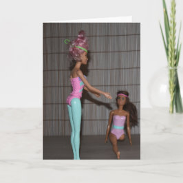 Tarjeta Conozca a los Chicas del gimnasio.