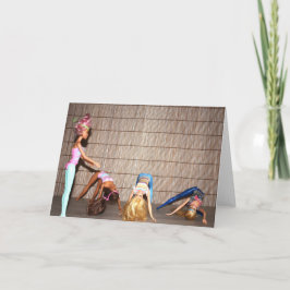 Tarjeta Conozca a los Chicas del gimnasio.