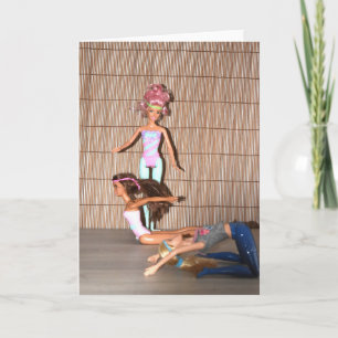 Tarjeta Conozca a los Chicas del gimnasio.