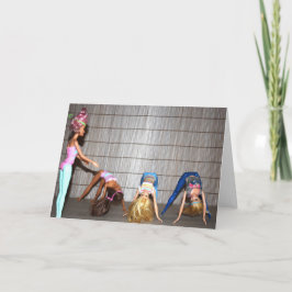 Tarjeta Conozca a los Chicas del gimnasio.