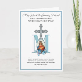 Tarjeta Consagración Católica a la Inmaculada María Religi
