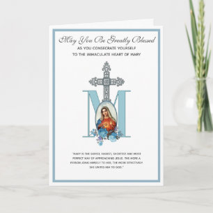 Tarjeta Consagración Católica a la Inmaculada María Religi