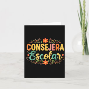 Tarjeta Consejera escolar consejera escolar hombres mujere