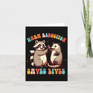 Tarjeta Consejero de Adicción Racoon Reducción del Daño Op