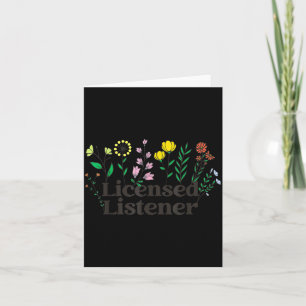 Tarjeta Consejero de flores boho retro oyente licenciado