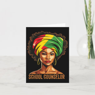 Tarjeta Consejero escolar Afro-American Black Histo