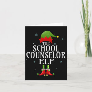 Tarjeta Consejero Escolar Elf Xmas Grupo Familiar Matemáti