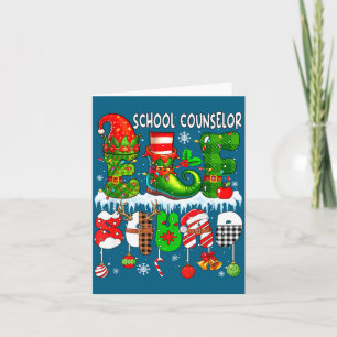 Tarjeta Consejero Escolar Elfo Squad Xmas Sombrero de Elfo