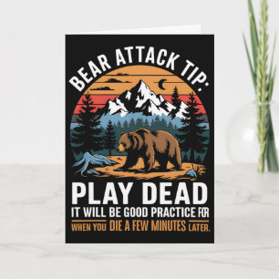 Tarjeta Consejo de ataque de oso Finge estar muerto Divert
