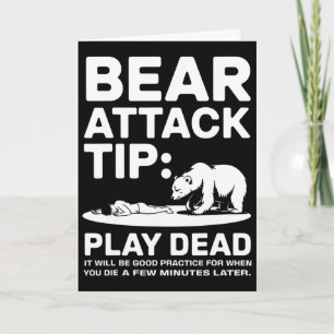 Tarjeta Consejo de ataque de oso Finge estar muerto Divert