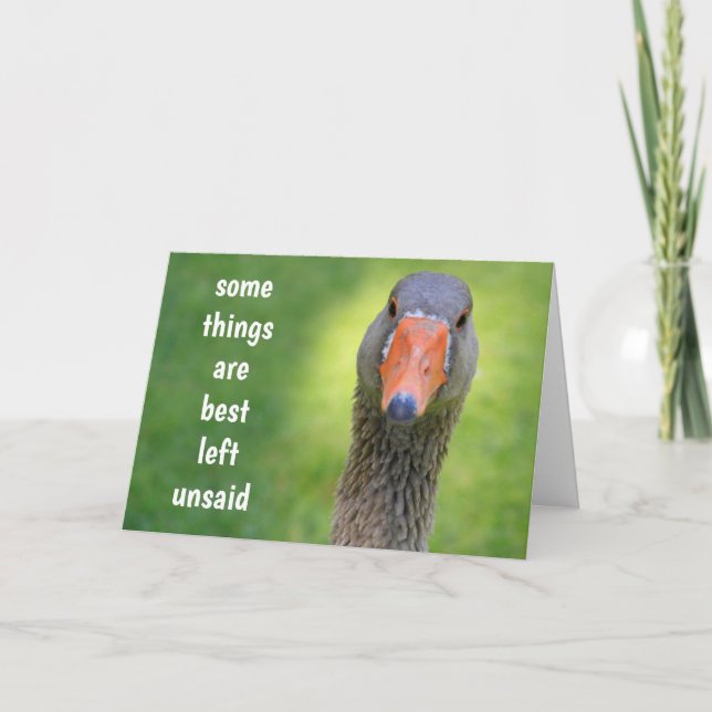 Tarjeta Consejo de cumpleaños de Goose (Anverso)